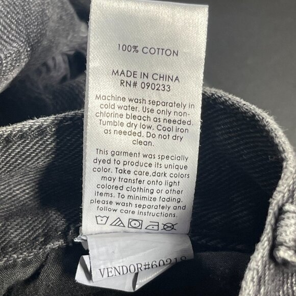 PacSun High Rise Straight Jeans – Size 23 – Black/Washed Black – Distressed - Picture 5 of 5